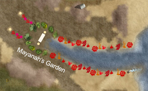 Area after the proposed changes featuring Mayanah's Garden