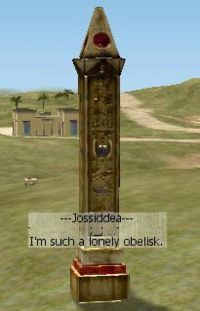 I pretended to be an obelisk, it's quite lonely when everyone but you can move.