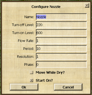 Nozzle Configuration